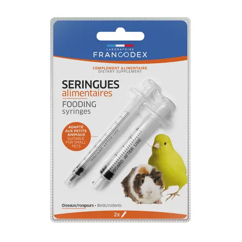Seringue alimentaire pour rongeurs et oiseaux Francodex - x 2