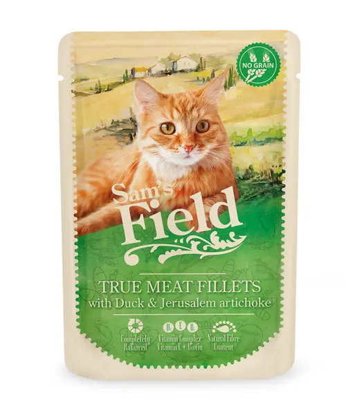 Pâtée pour chat en sachet au canard et à la topinambour Sam's Field - 85 g