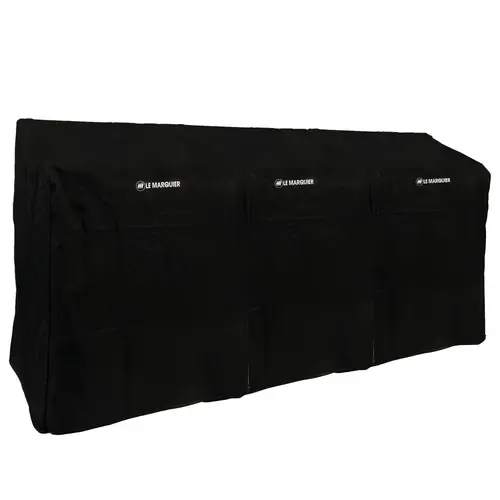 Lot housses cuisine 3 éléments noir Le Marquier - L 255 x P 65 x H 110 cm
