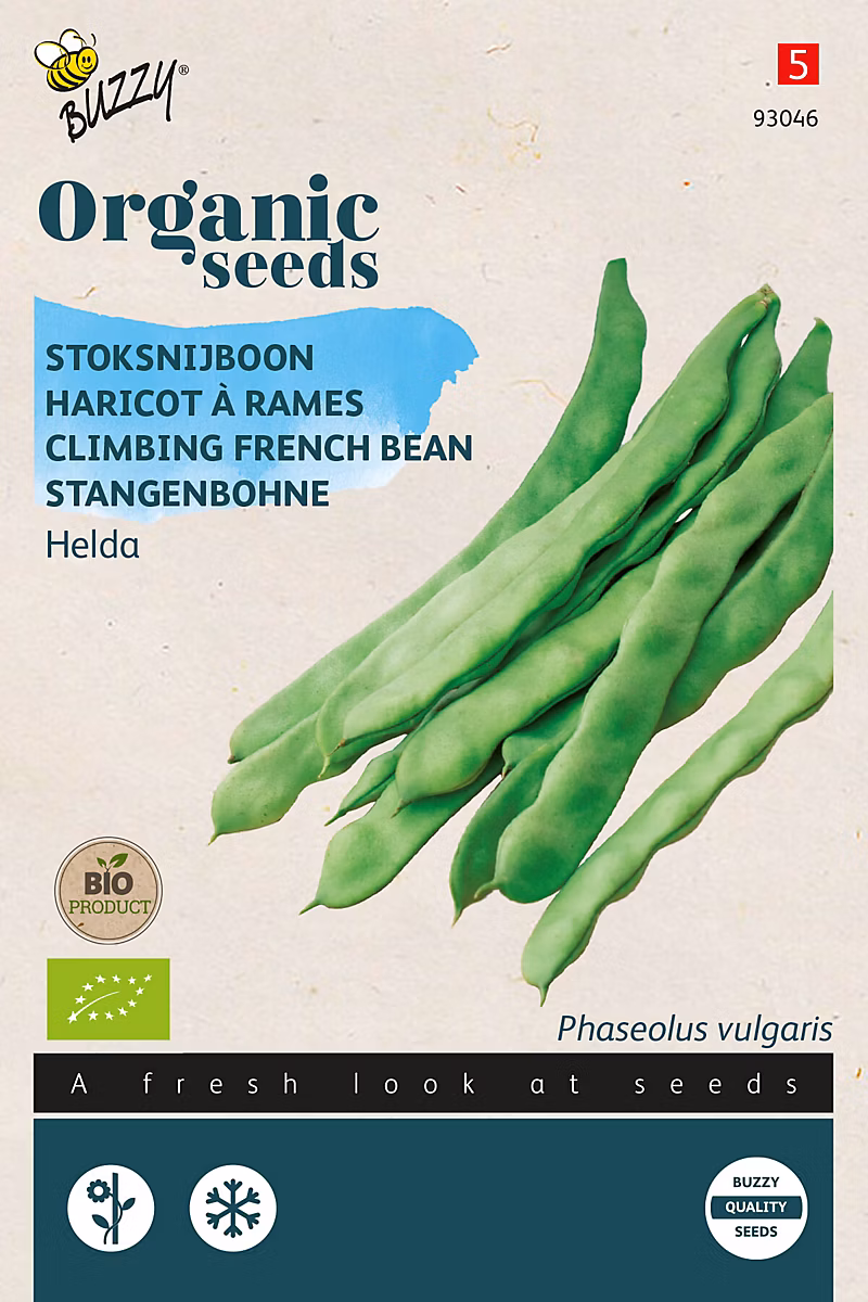 Buzzy Organic Haricot à rames Helda – bio Semences, Ca. 15 gr