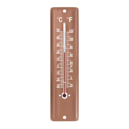 Thermomètre en tôle peinte coloris Copper 20 cm