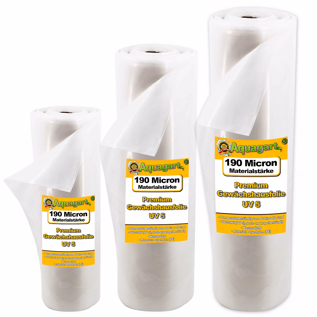 4 m film de jardin | film de serre – UV 5 film de couche froide – 4 m de large Aquagart