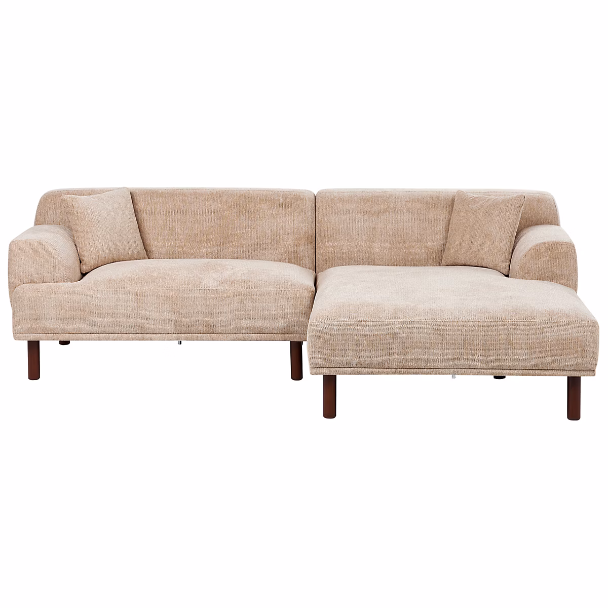 Canapé d'angle 3 places HOLT Tissu Beige Côté gauche – Réf. QCVEQKMCG7839796891