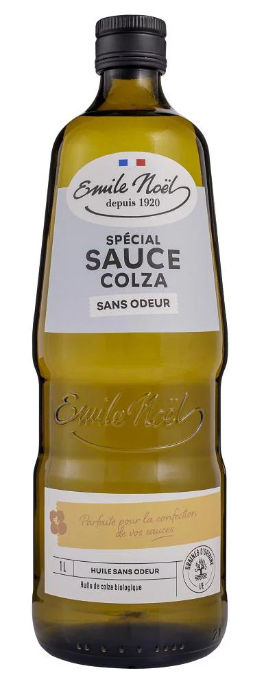 Huile de colza désodorisée bio en bouteille de 1 L