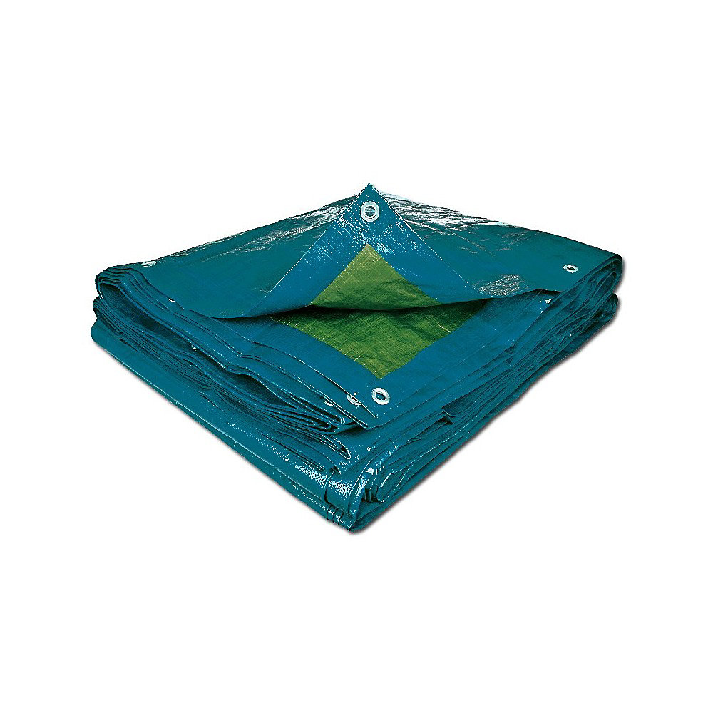 Bache multi usage 2 × 3 M polyethylene bleue avec oeillets 70G m2
