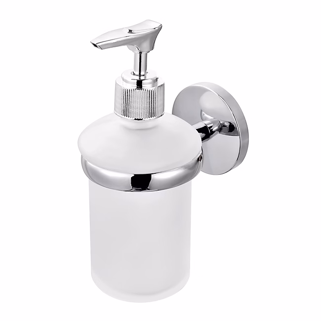 Distributeur de savon mural en verre et chromé Ormara GoodHome – Réf. SDGRRDAVR9389473163