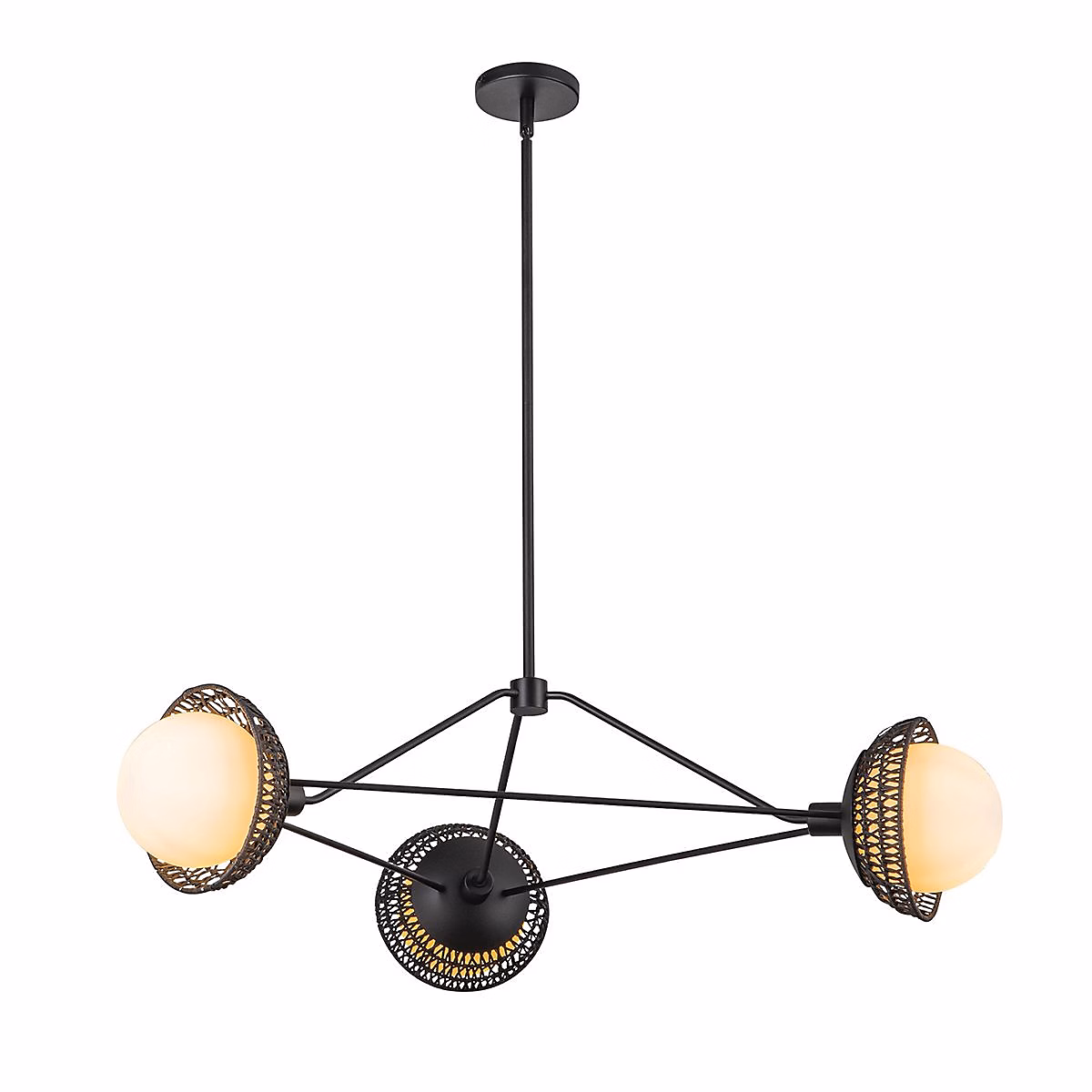 Elstead Alora Mood Perth Suspension contemporaine noire mate – 3 ampoules E14
