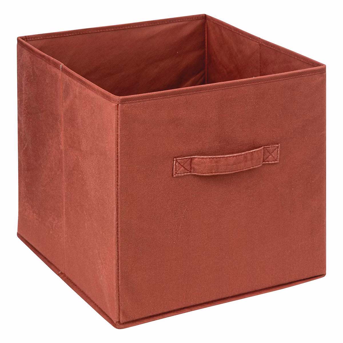 Boîte de rangement cube en velours MIX 'N Rouge – L. 31 x l. 31 x H. 31 cm, MODUL
