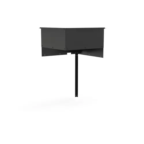 Support angle coloris noir en acier - 61,5 x 61,5 x 109 cm