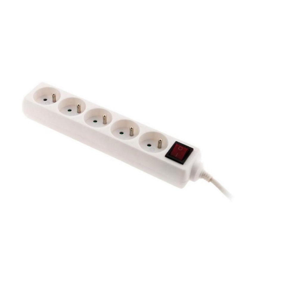 Bloc multiprise 5x16A 2P+T interrupteur – blanc, Zenitech