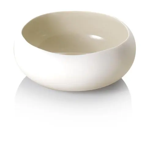 Coupelle en grès blanc mat/lin Médard de Noblat collection Oslo - Ø 12 cm
