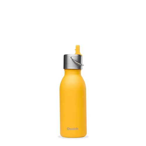 Bouteille isotherme Kids Matt en inox coloris jaune Qwetch - 350 ml