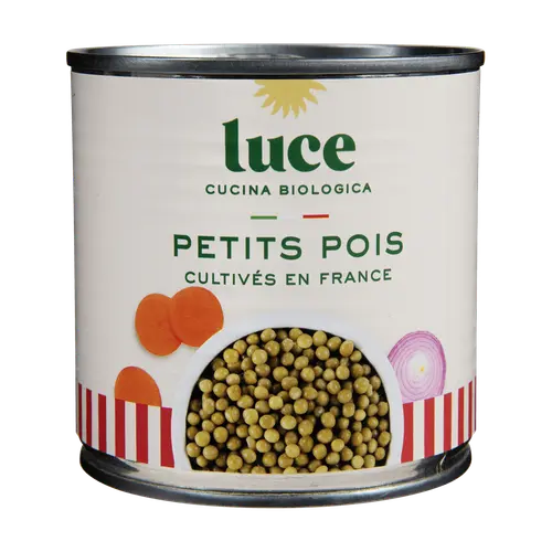 Petits pois à l'étuvée bio Luce - 400 g