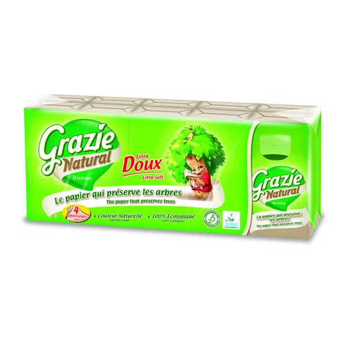 Paquets de mouchoirs 100% recyclés Grazie - 10 paquets