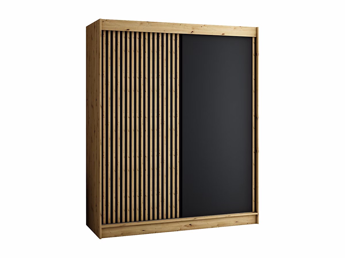 Armoire Lamelo a portes coulissantes H. 200 x L. 180 x P. 62 2 portes – Réf. VDTTRSYNS1251413399