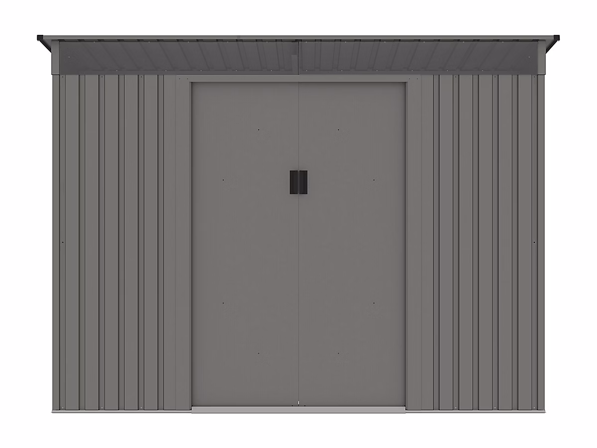 Abri de jardin métal en acier galvanisé gris 4 – 77 m², FOLCO