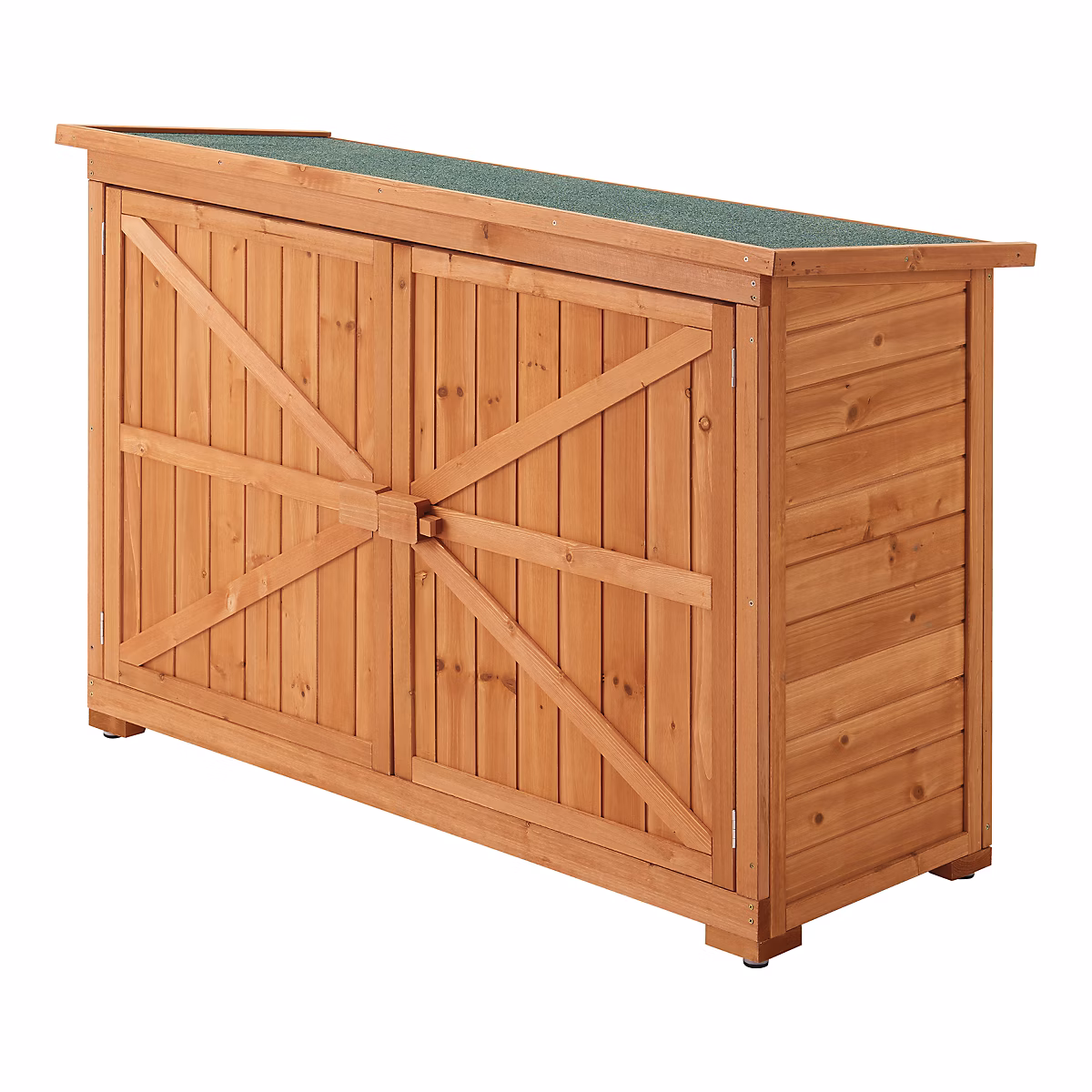 Abri – Bûches en Sapin à 2 Portes Kerteminde pour Extérieur 88 × 128 × 50 cm en.casa