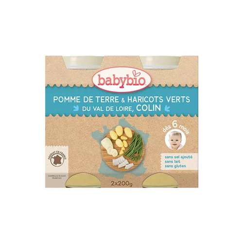 Menu du jour légumes et colin sauvage Babybio 2 x 200 g