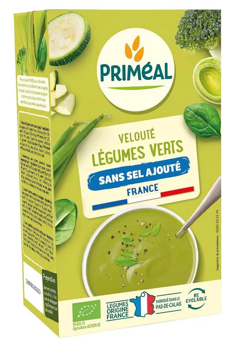 Velouté bio légumes verts sans sel Primeal - 1 L