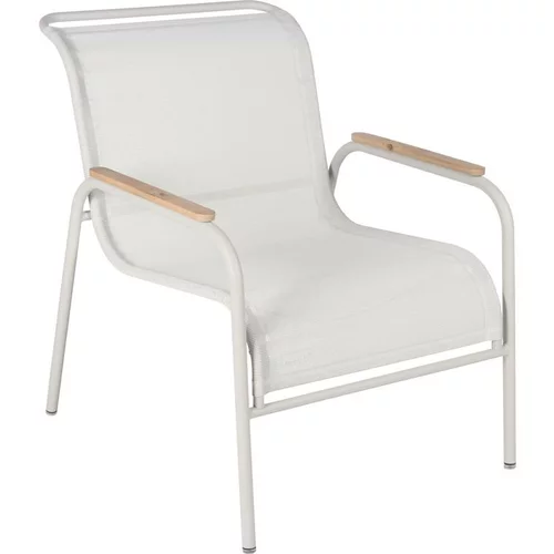 Fauteuil lounge en acier noir et toile extérieure gris argile Fermob Coolside - 87 x 77 x 86 cm