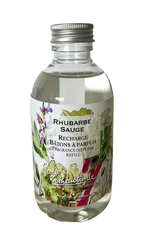 Recharge de bâton à parfum Lothantique Jardin d'aquarelles Rhubarbe Sauge – 200 ml
