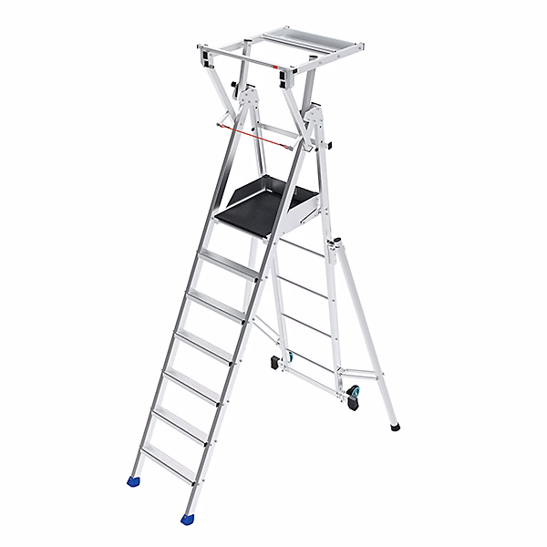 Escabeau pliant 9 marches | Hauteur max. de travail 4.25m – PIRL9SD