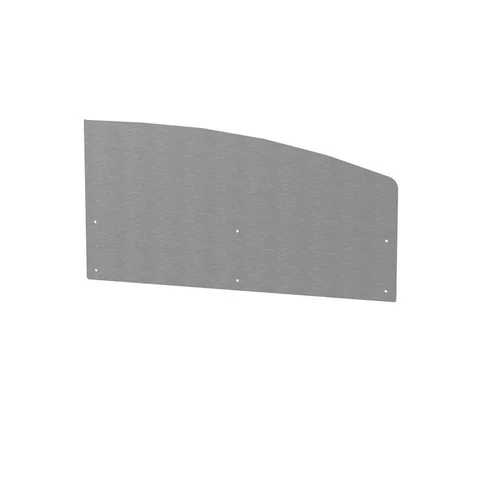 Crédence courbe droite coloris gris en inox Le Marquier - 80 x 1,5 x 40,6 cm