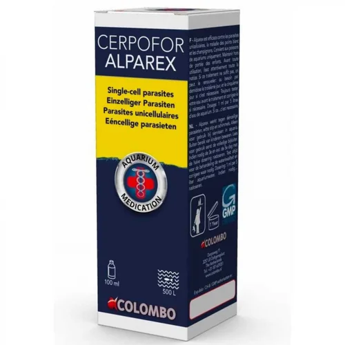 Traitement anti-parasites unicellulaires, COLOMBO Cerpofor Alparex - 100ml