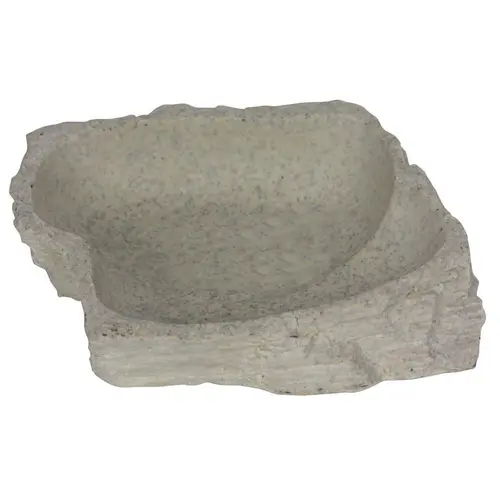 Bassin ou mangeoire pour terrarium coloris gris Reptile Planet Stone Age Serie Dish - Taille S 14 x 3 x 11 cm
