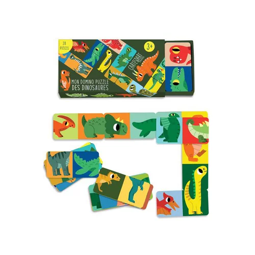 Domino puzzle Dinosaures multicolore Editions Cartes d’Art