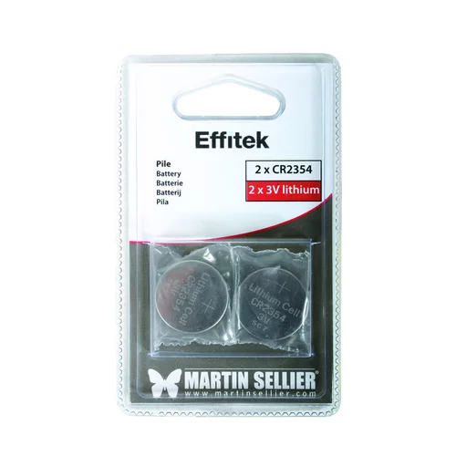 Lot de 2 piles CR2354 pour télécommande Effitek
