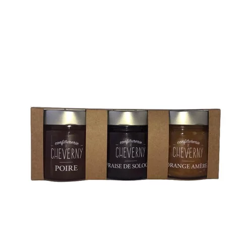Coffret 3 confitures bio Cheverny confitures - 840 g