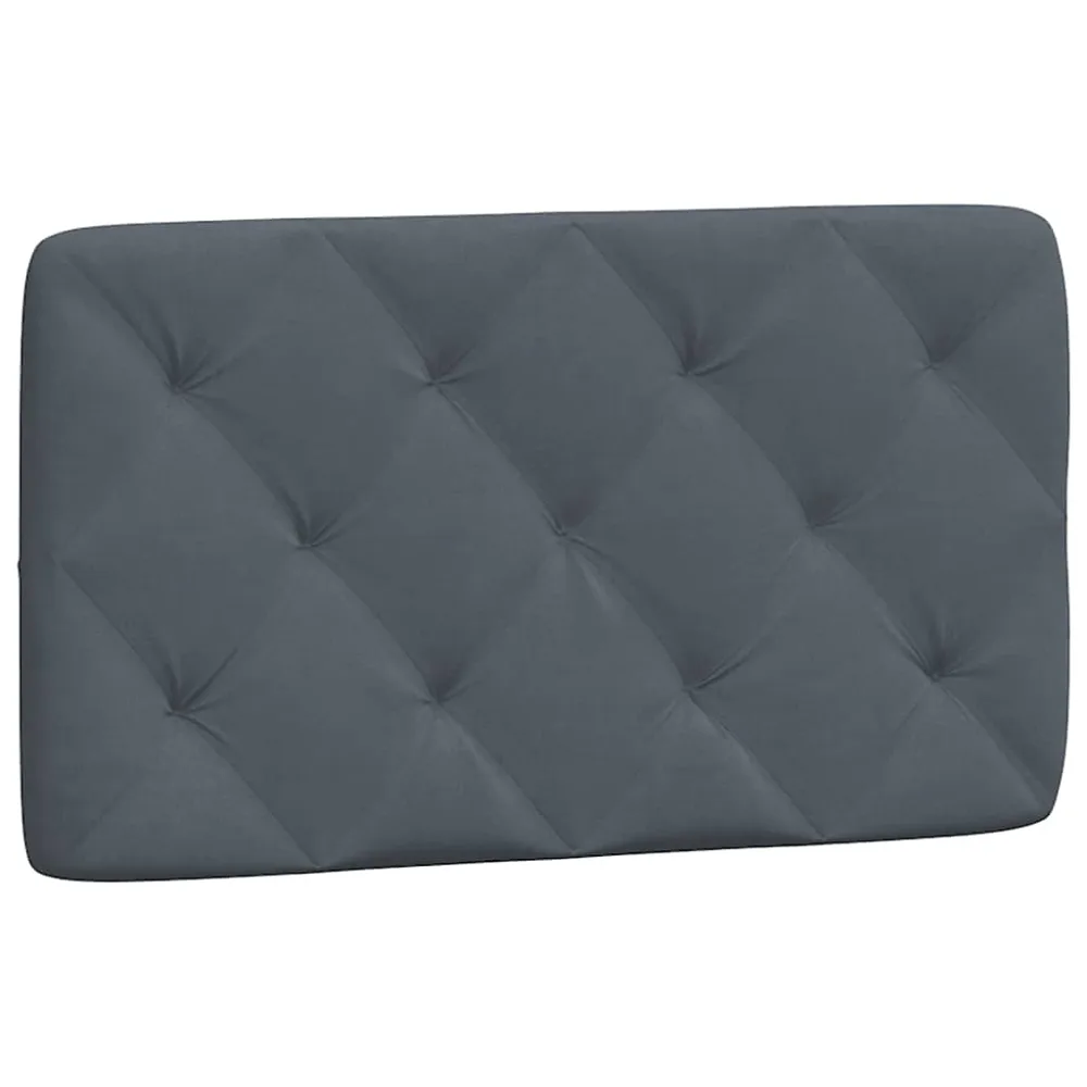 Lit, literie et linge de lit – Coussin de tête de lit gris foncé 80 cm velours vidaXL