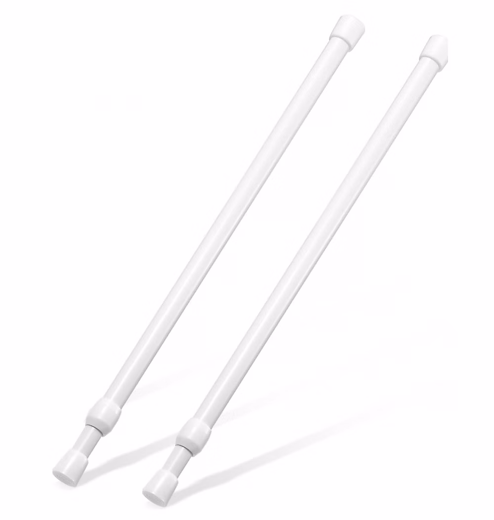 CODEKEY Lot de 2 – pour 58 | 80 cm de diamètre 2 | 2 cm | sans perçage | barre de serrage télescopique courte | blanche