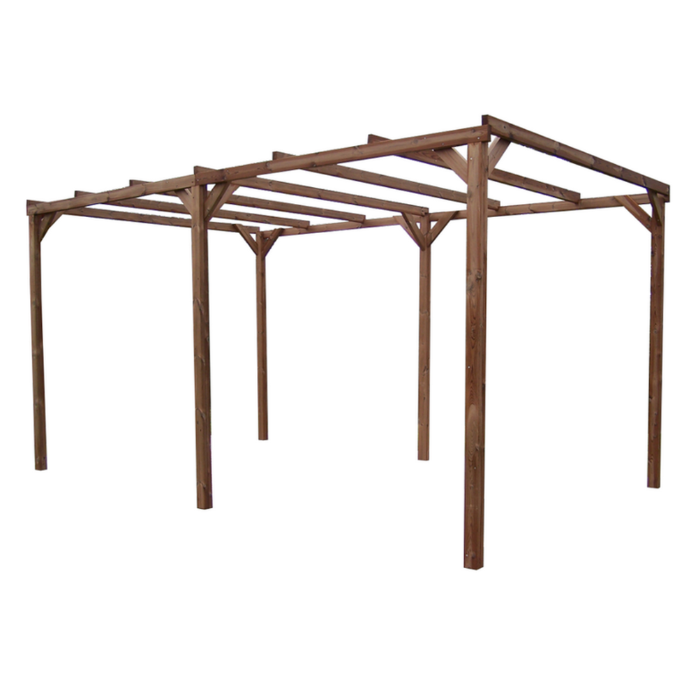 Hisense Pergola sans plancher 14,80 m² bois traité – 8 cm 82 cm