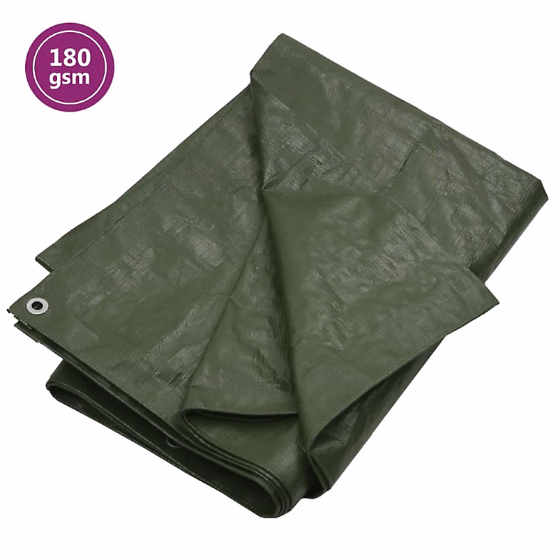 Bâche 180 g m² 3 × 6 m Vert PEHD