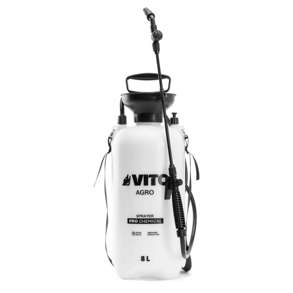VITO Pulvérisateur de jardin 8l produits corrosifs, alcalins régulateur de pression 4 buses vito – Produits de jardinage