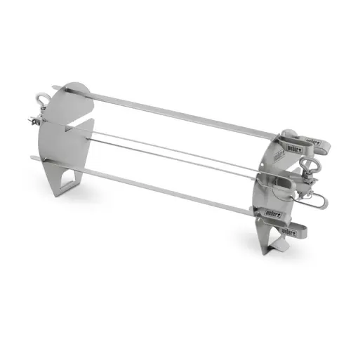 Set de brochettes pour rôtissoire Weber Crafted coloris gris en acier inoxydable - 7 x 15 x 40,6 cm