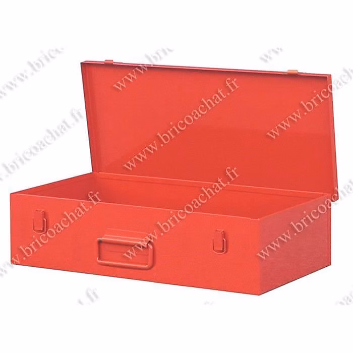 Caisse de rangement – OUTIFRANCE, Réf 0164, Métallique, Rouge, Pour meuleuse 115/125 mm