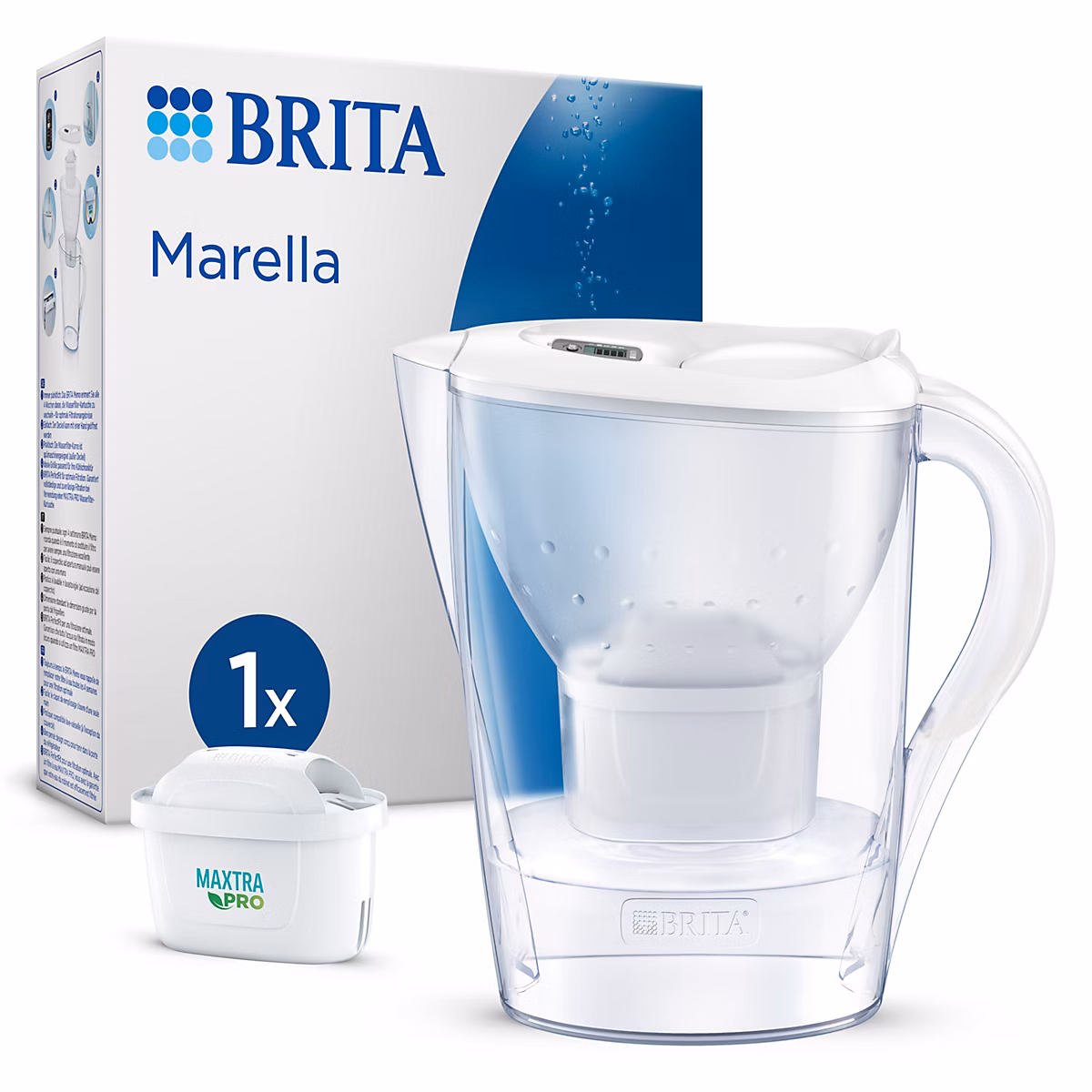 Carafe et pichet – Carafe filtrante Brita Marella blanc + 1 cartouche