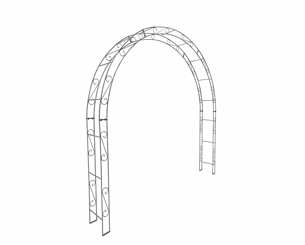 Arche de jardin ALEX sommet arrondi – 260 cm Galvanisé
