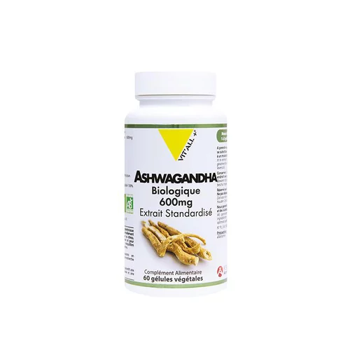 Extrait standardisé d’ashwagandha en boite de 600 mg