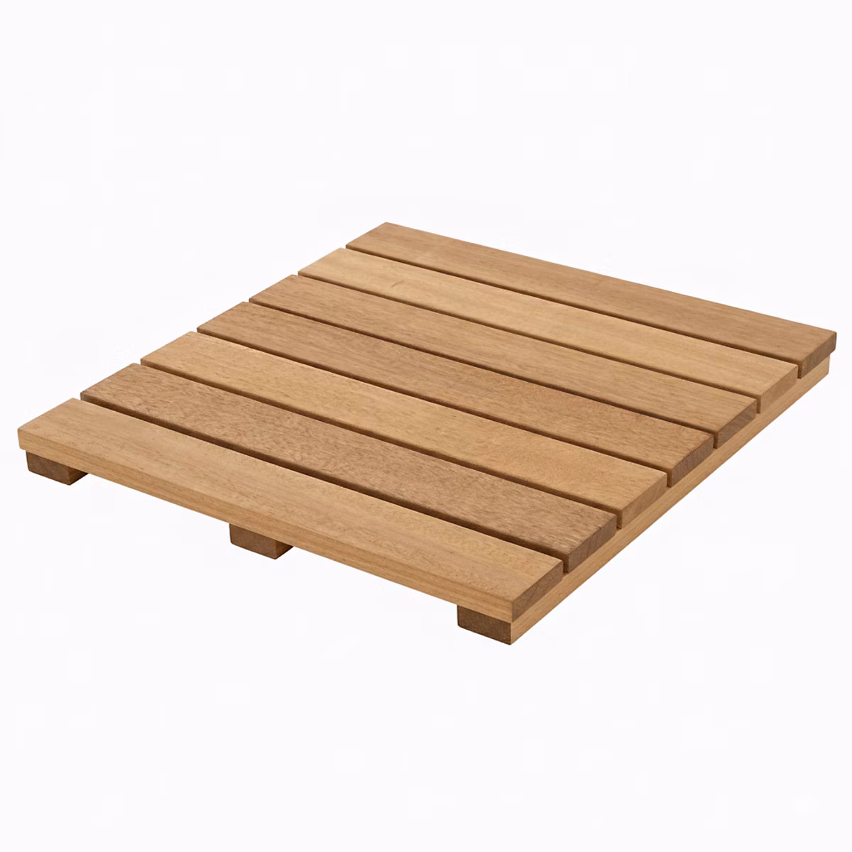 Dalle de terrasse bois exotique L.50 x l.50 x Ep. 2 – 4 cm Kapur