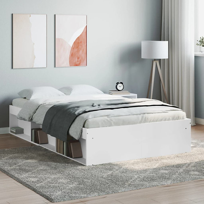 Cadre de lit sans matelas blanc 120 × 200 cm