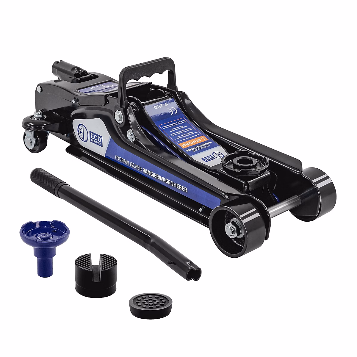 Cric de manœuvre 2 – 5T de voiture hauteur de 80, 360 mm avec 2 supports caoutchouc