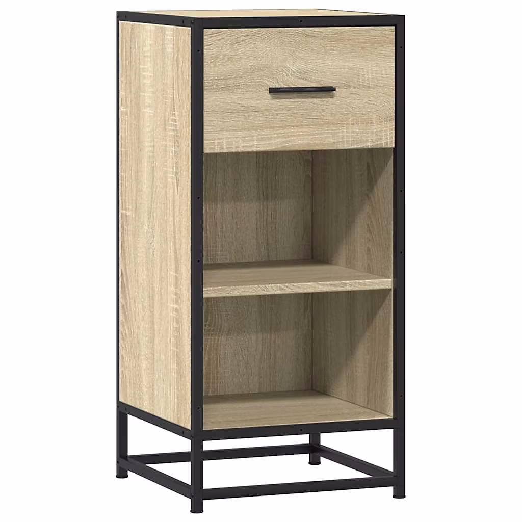Buffet chêne sonoma 35 – 5 × 35 × 76 cm bois d'ingénierie et métal vidaXL
