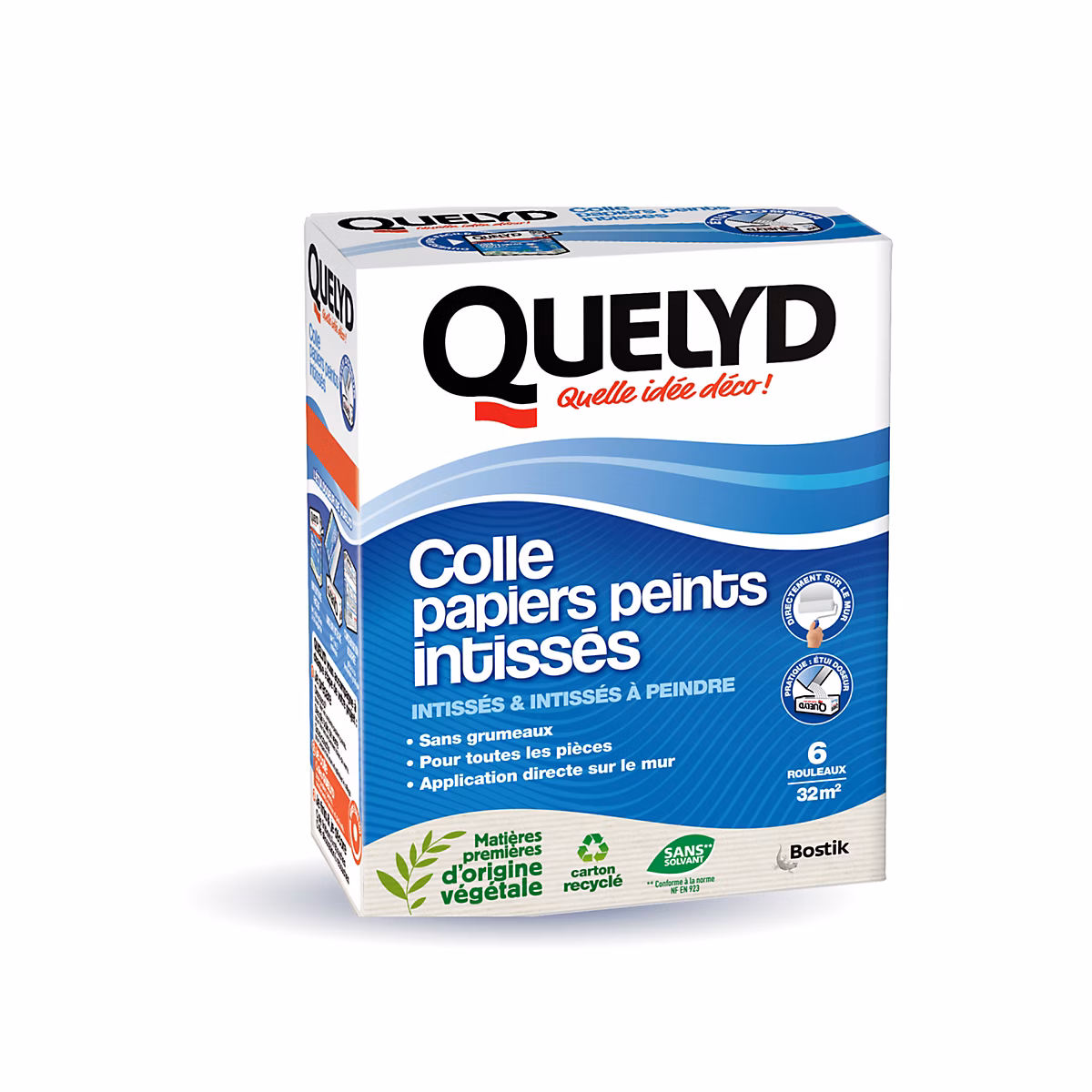 Colle en poudre | adaptée pour tout papiers peints intissés – surface de couverture 32 m² – Quelyd 30621359