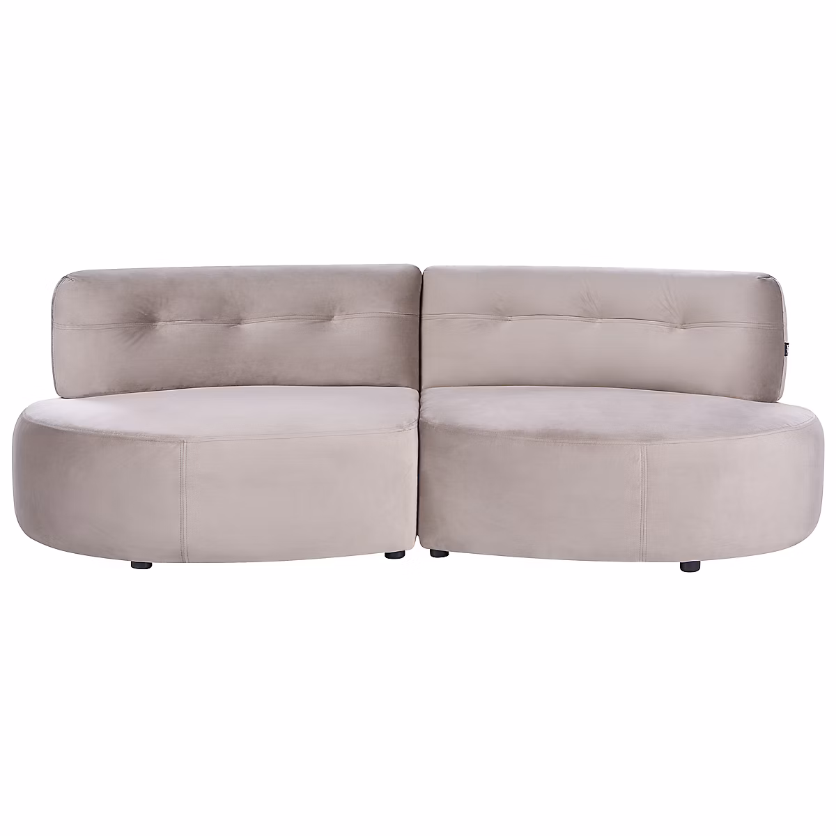Canapé 3 places LAERDAL Velours Taupe | Canapé