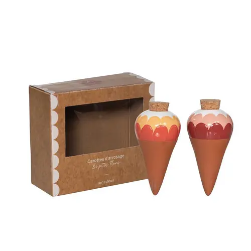 Carottes d’arrosage en céramique Ana x 2 - 11 x 10,5 x 11 cm