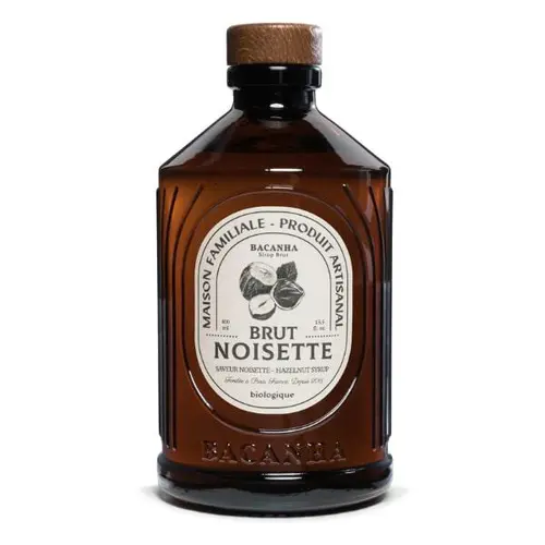 Sirop noisette brut bio coloris marron - 400 ml